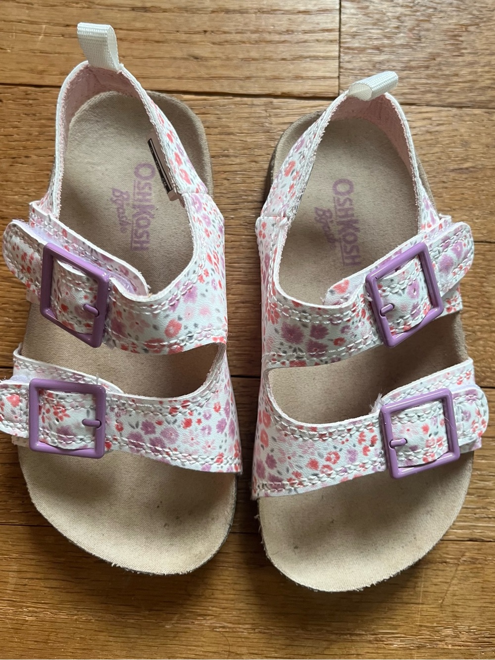 OshKosh B'gosh Pink & Lavender Floral Strap Sandals